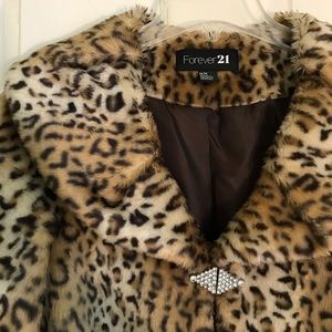 Forever 21 leopard print coat